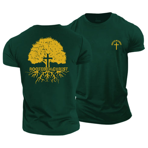 Men's Rooted In Christ Cotton T-Shirt